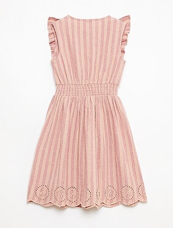 Abito a righe in lino e cotone