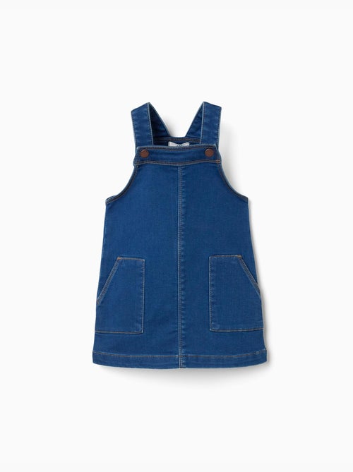 Abito a salopette in denim con tasche frontali - Kiabi