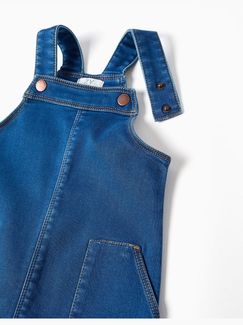 Abito a salopette in denim con tasche frontali - Kiabi