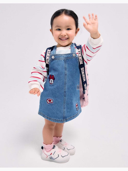 Abito a salopette in jeans con ricamo minnie - Kiabi Abito a salopette in jeans con ricamo minnie - Kiabi