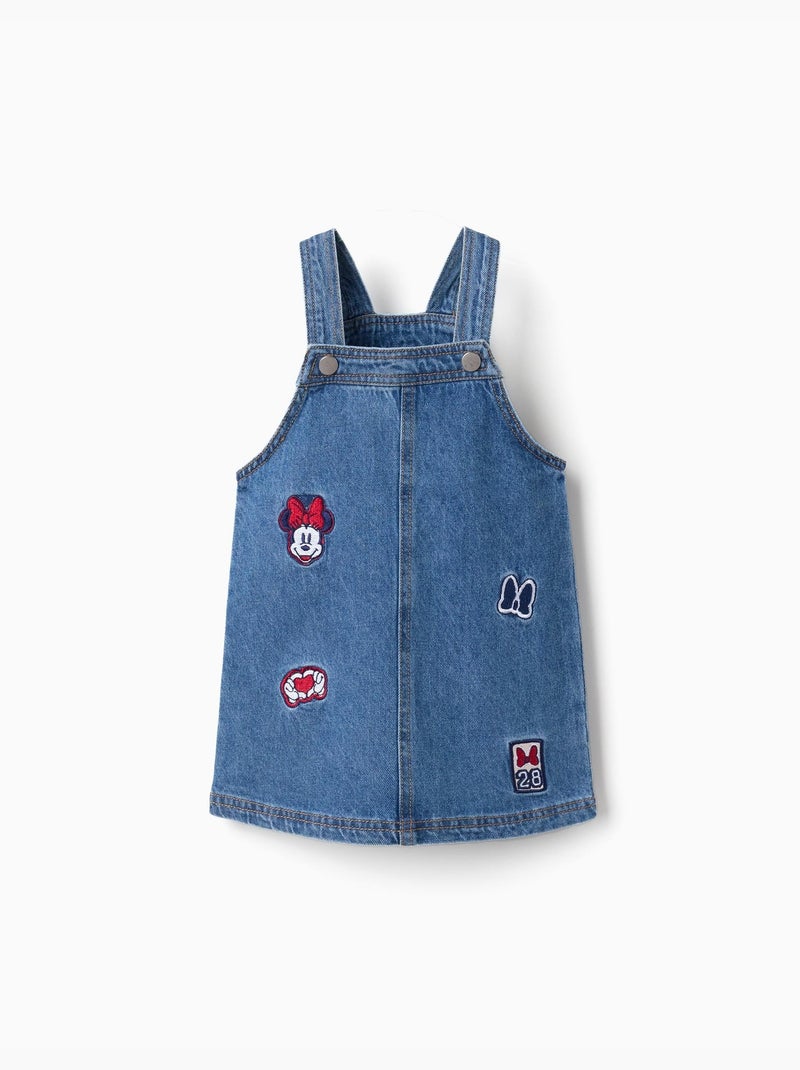 Abito a salopette in jeans con ricamo minnie Blu Blu - Kiabi