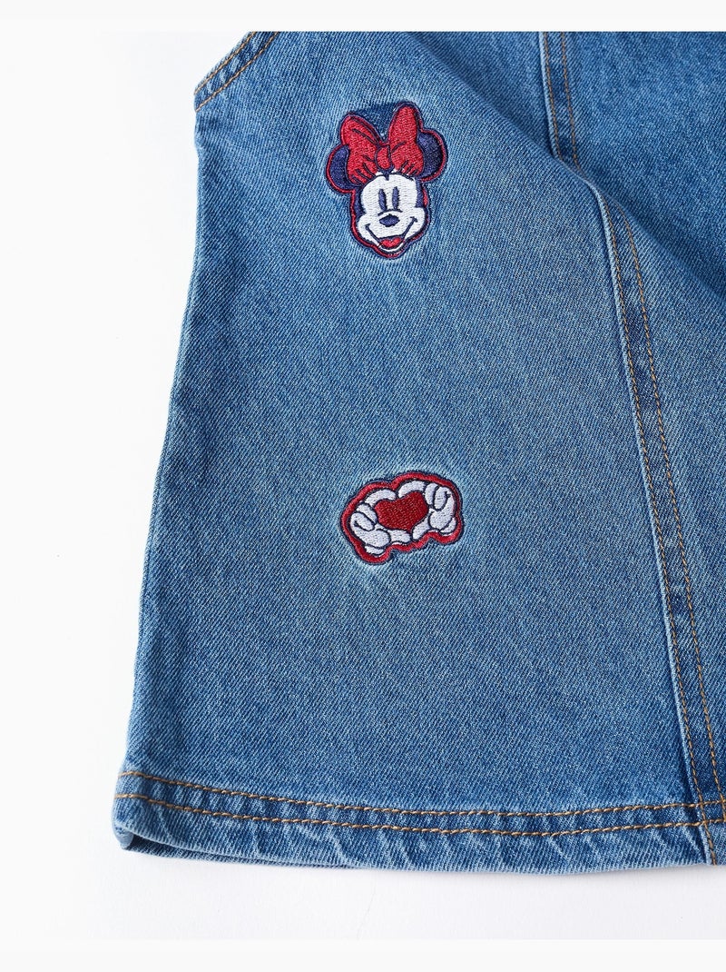 Abito a salopette in jeans con ricamo minnie Blu Blu - Kiabi