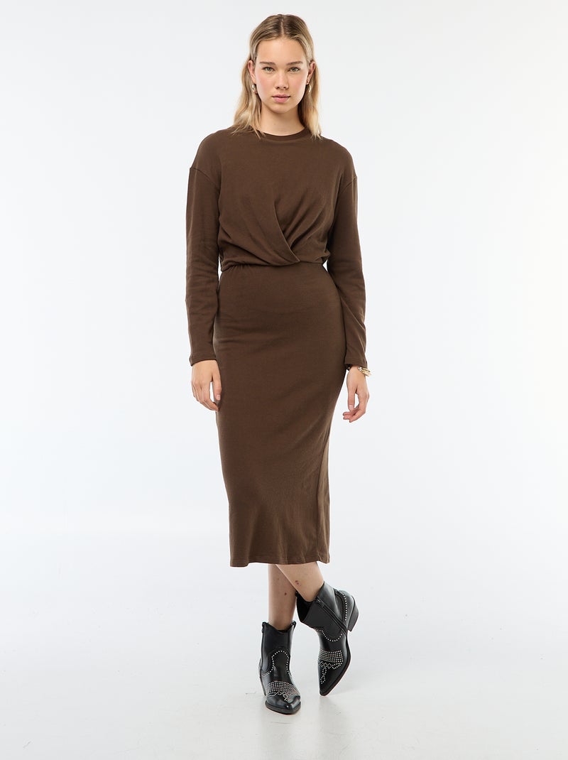 StyleBREAKER Poncho A Maglia Fine Con Fili Glitterati, Taglio Asimmetrico, Senza Maniche, Collo Rotondo, Taglia Unica