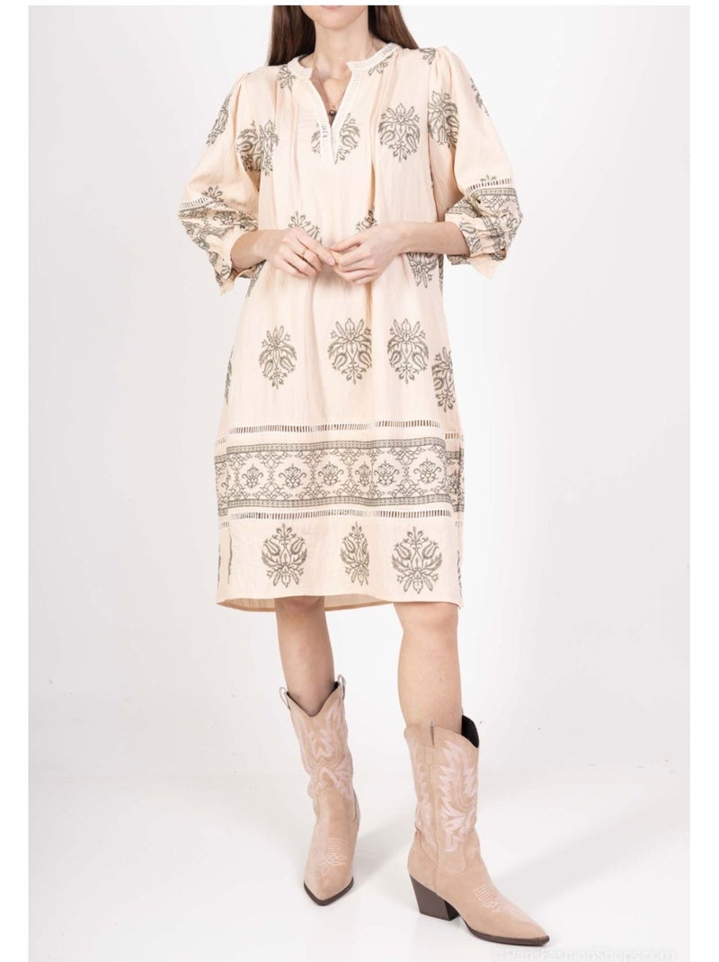 Abito a tunica Kebello Beige - Kiabi