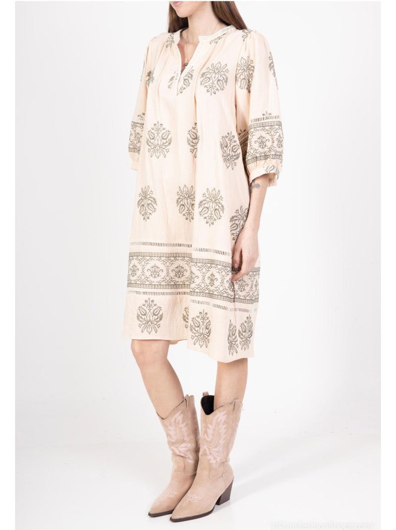 Abito a tunica Kebello Beige - Kiabi