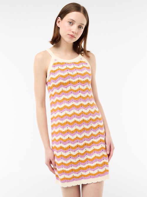 Abito all'uncinetto tricolore - Kiabi