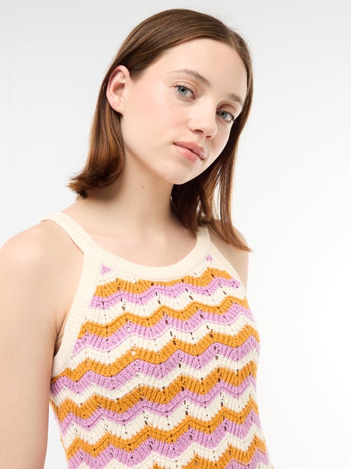 Abito all'uncinetto tricolore - Kiabi