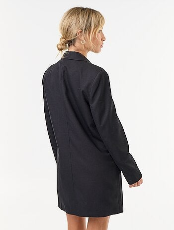 Abito blazer midi con bottoni dorati