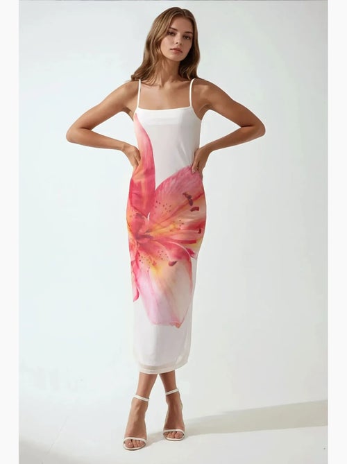 Abito bodycon con scollo quadrato e stampa floreale hiccup - Kiabi