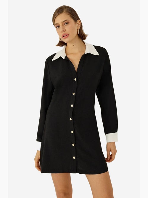 Abito camicia abbottonato hiccup - Kiabi Abito camicia abbottonato hiccup - Kiabi