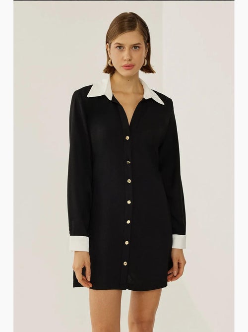 Abito camicia abbottonato hiccup - Kiabi Abito camicia abbottonato hiccup - Kiabi