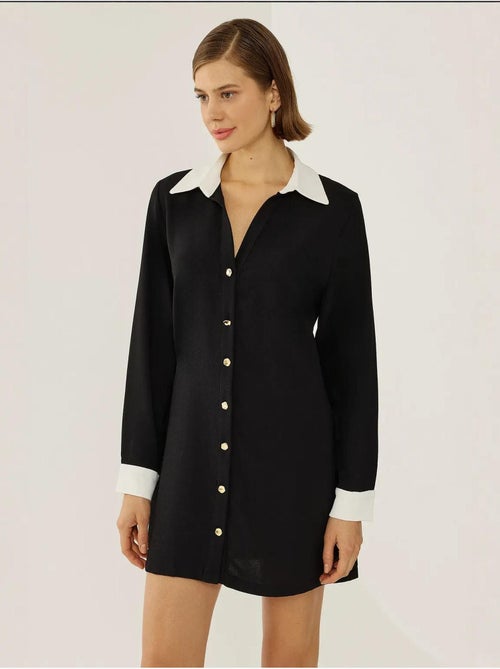 Abito camicia abbottonato - Kiabi Abito camicia abbottonato - Kiabi