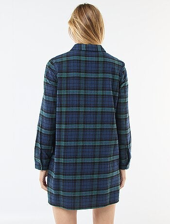 Abito camicia corto in flanella