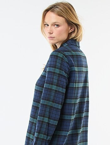 Abito camicia corto in flanella