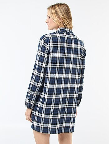 Abito camicia corto in flanella