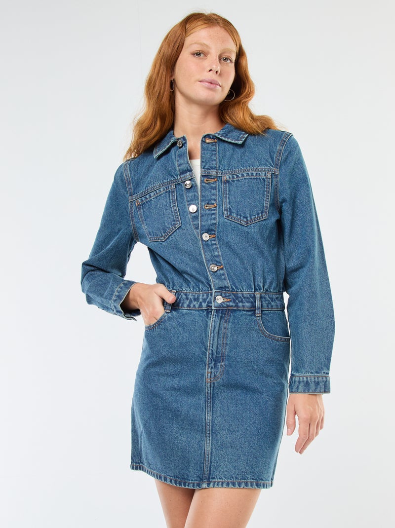Abito camicia in denim Blu - Kiabi