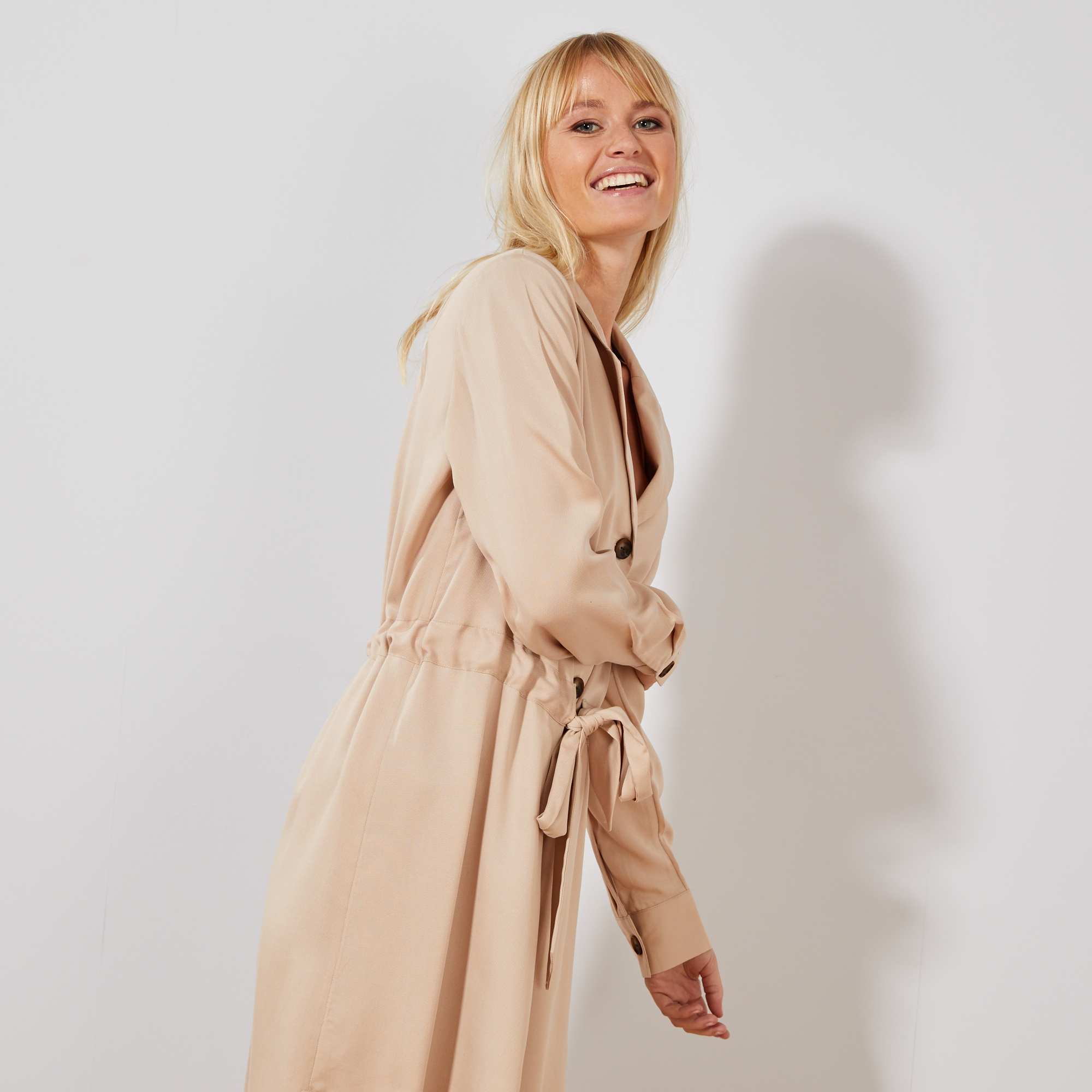 Abito camicia lungo Donna verde timo Kiabi 25,00€