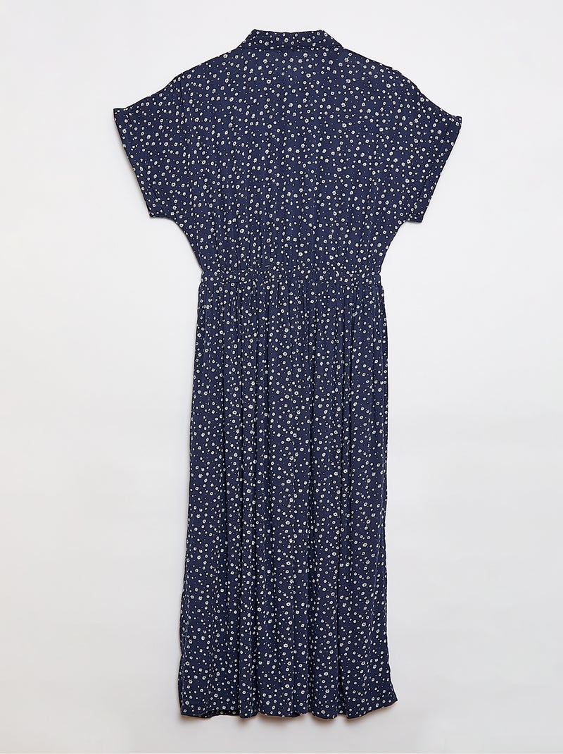 Abito camicia lungo leopardato - So Easy Blu - Kiabi