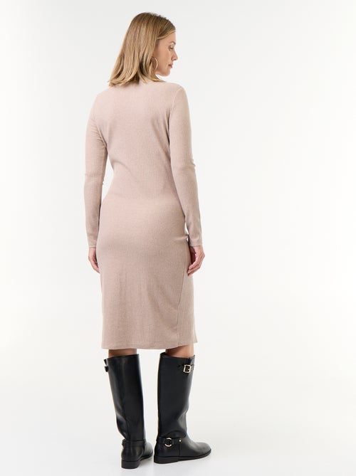 Abito cardigan abbottonato a costine - Kiabi