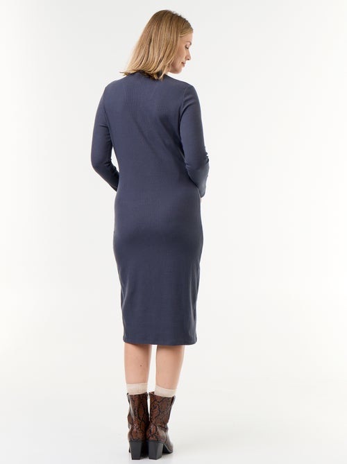 Abito cardigan abbottonato a costine - Kiabi