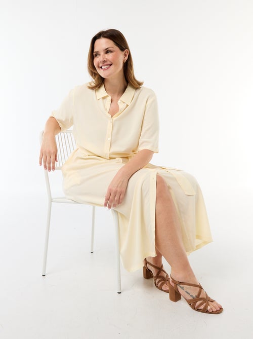 Abito chemisier a maniche corte con cintura in vita - Kiabi