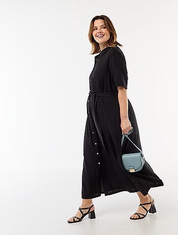 Abito chemisier a maniche corte con cintura in vita