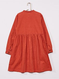 Bambina 3-12 anni - Abito chemisier in velluto - Kiabi