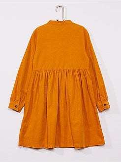 Bambina 3-12 anni - Abito chemisier in velluto - Kiabi