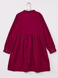 Bambina 3-12 anni - Abito chemisier in velluto - Kiabi