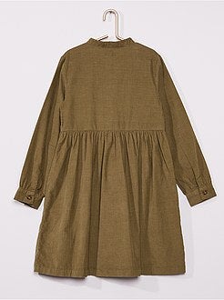 Bambina 3-12 anni - Abito chemisier in velluto - Kiabi