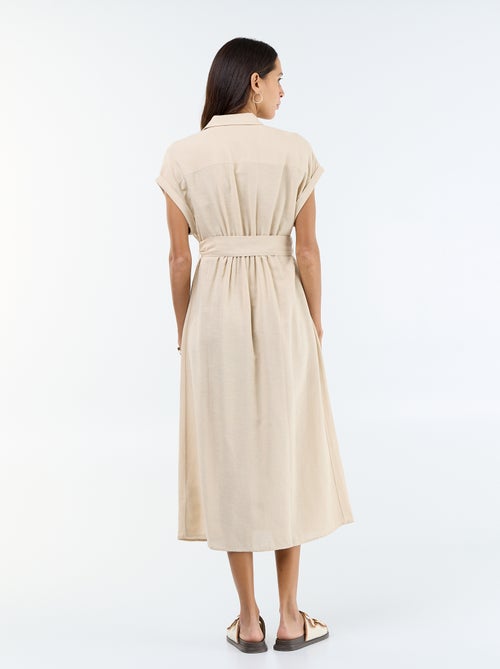 Abito chemisier lungo a maniche corte - Kiabi