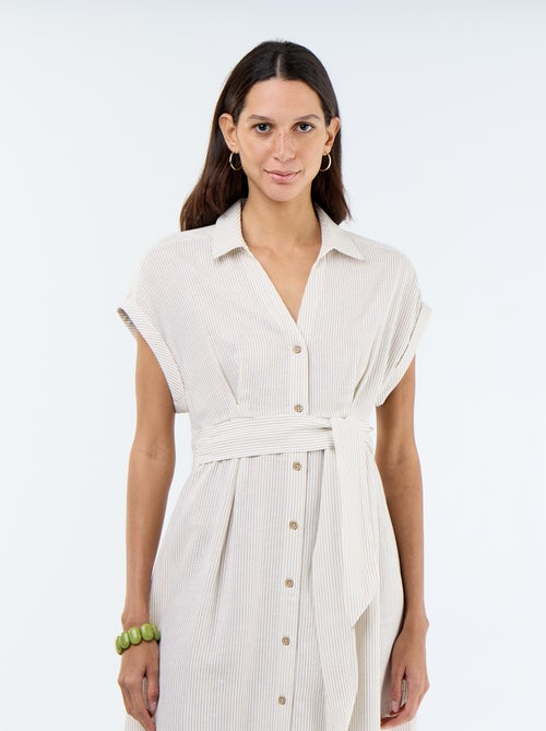 Abito chemisier lungo a maniche corte - Kiabi