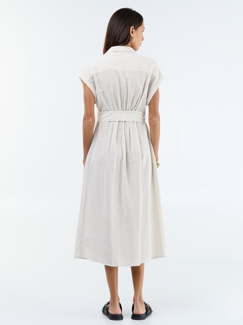 Abito chemisier lungo a maniche corte - Kiabi