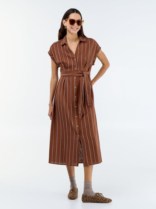 Abito chemisier lungo a maniche corte - Kiabi