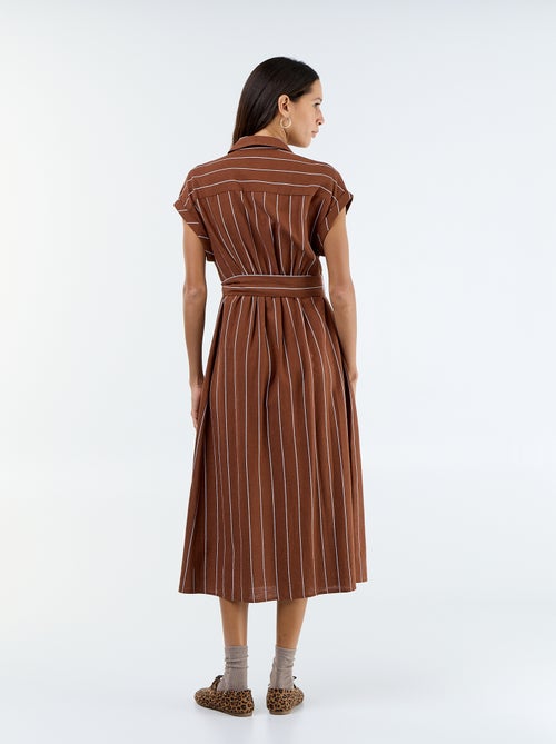 Abito chemisier lungo a maniche corte - Kiabi