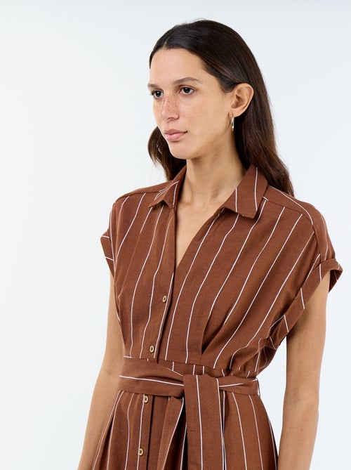 Abito chemisier lungo a maniche corte - Kiabi