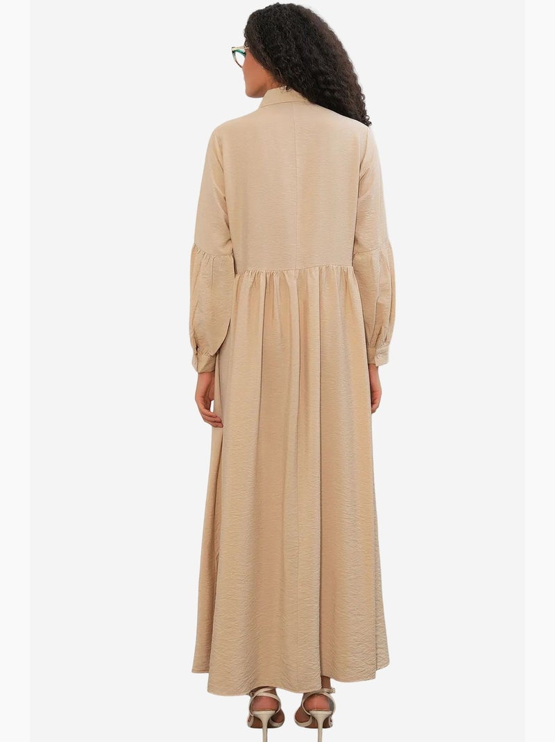 Abito chemisier maxi dalla vestibilità ampia bdart Beige argilla - Kiabi