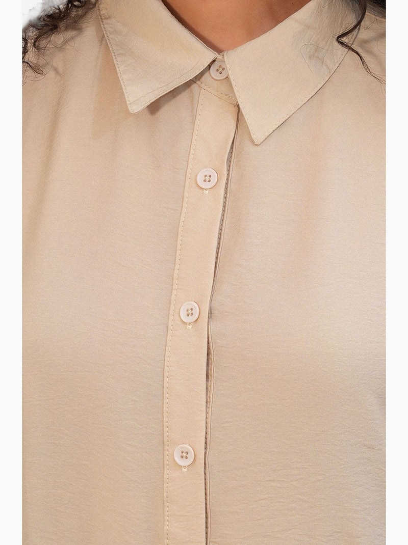 Abito chemisier maxi dalla vestibilità ampia bdart Beige argilla - Kiabi