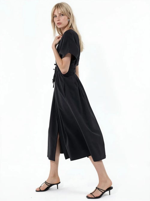 Abito chemisier midi casual con scollo a v busem - Kiabi Abito chemisier midi casual con scollo a v busem - Kiabi
