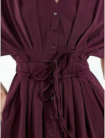 Abito chemisier midi casual con scollo a v busem