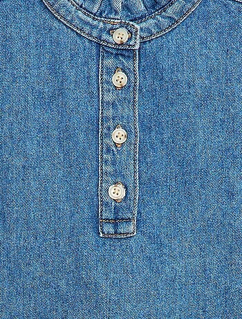 Abito collo alla coreana in jeans