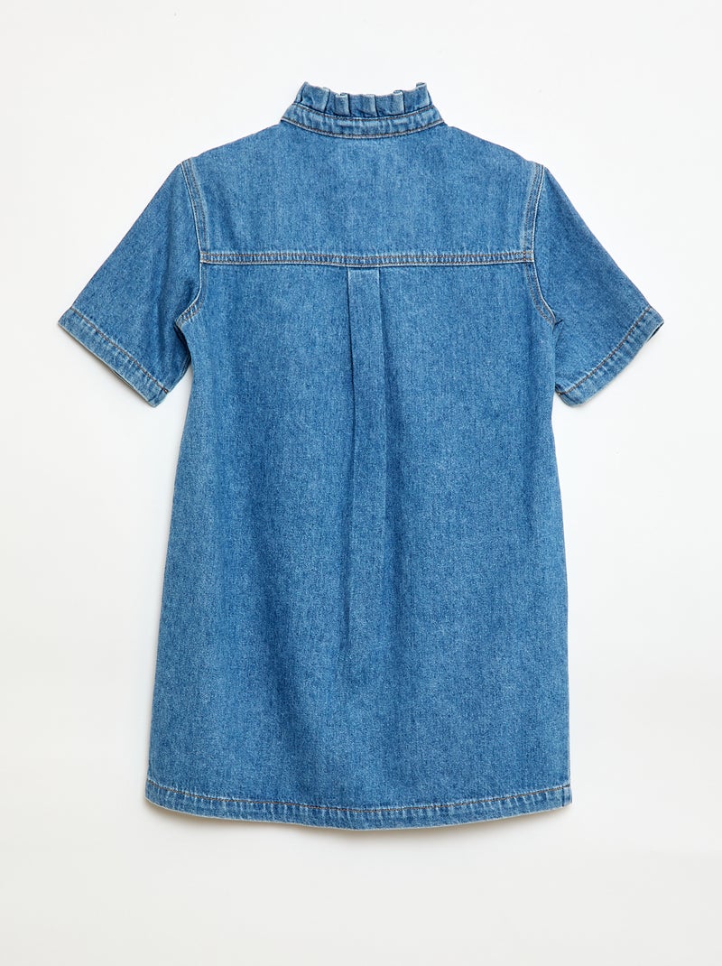 Abito collo alla coreana in jeans Blu - Kiabi