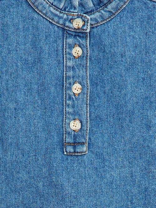 Abito collo alla coreana in jeans - Kiabi