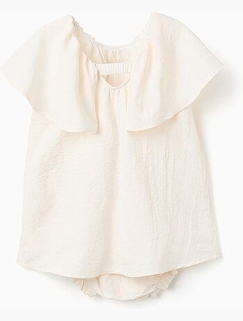 Abito con applicazione floreale + culotte