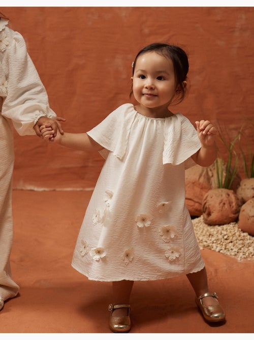 Abito con applicazione floreale + culotte - Kiabi