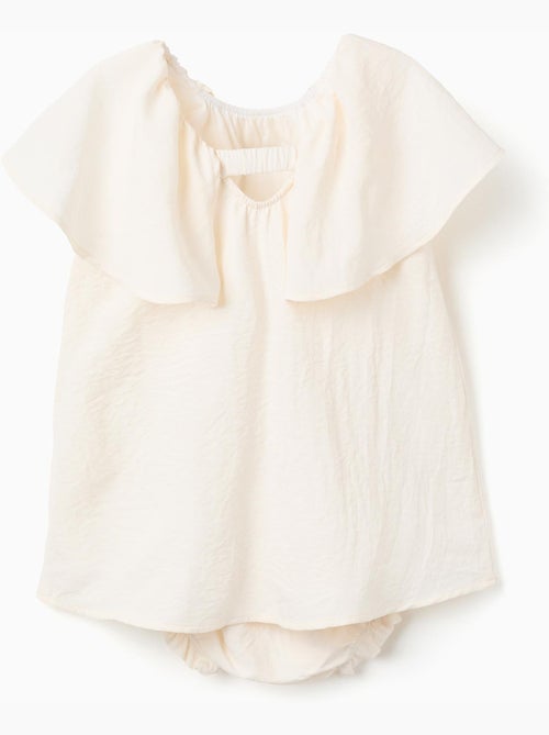 Abito con applicazione floreale + culotte - Kiabi