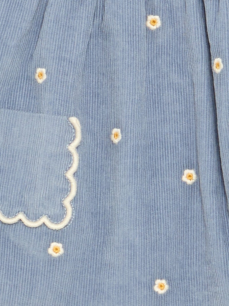 Abito con bretelle in velluto a costine Blu - Kiabi