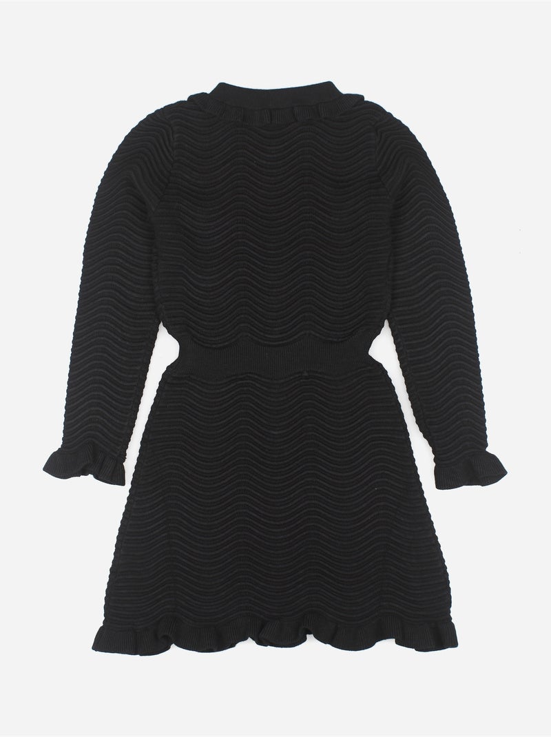 Abito con collo a camicia - Kids Star Nero - Kiabi