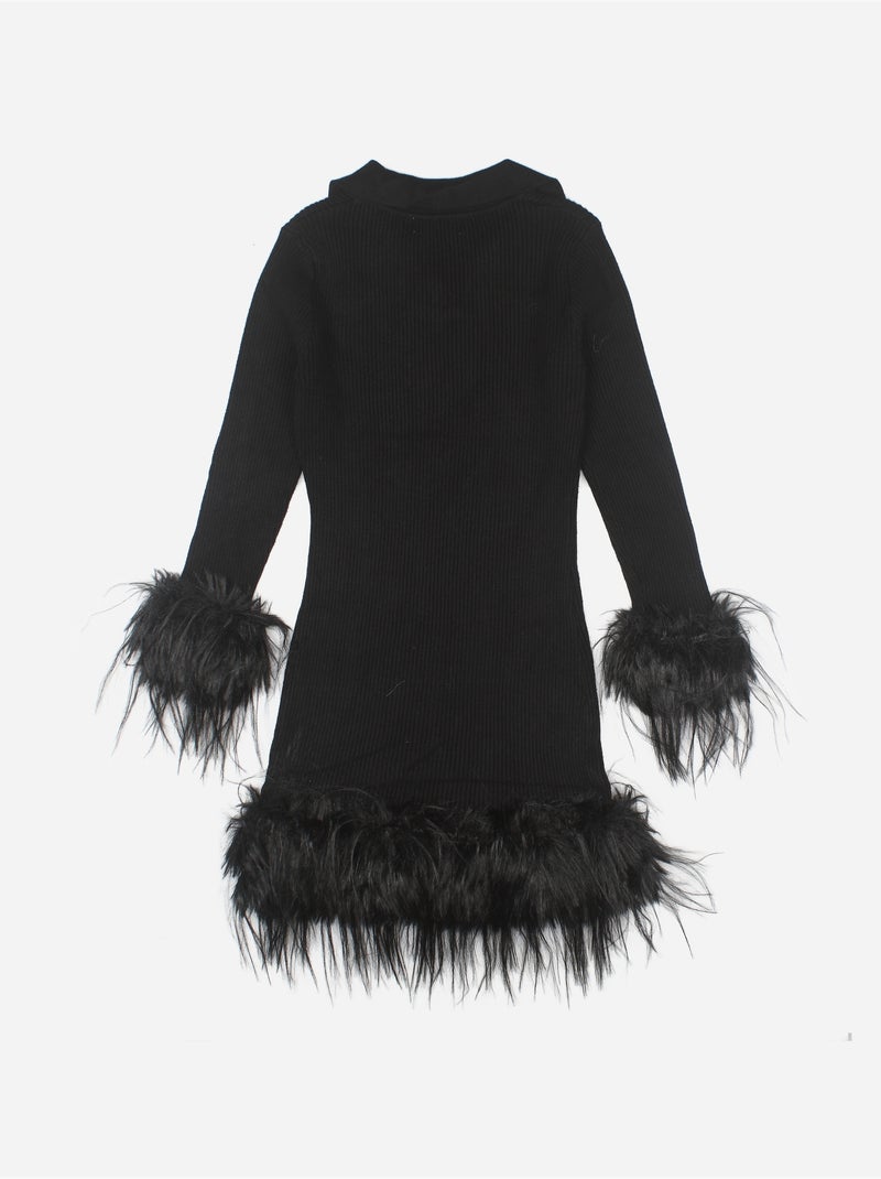 Abito con collo a polo - Kids Star Nero - Kiabi