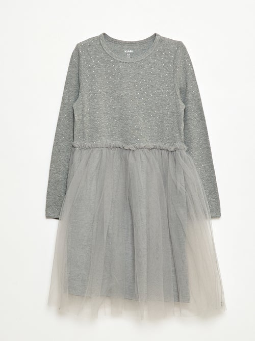 Abito con effetto 2 in 1 con base in tulle - Kiabi